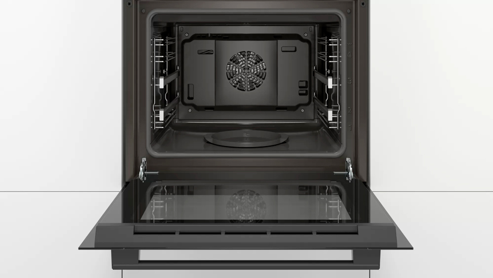 картинка Электрический духовой шкаф с функцией пара Bosch HIJ517YB0R черный 