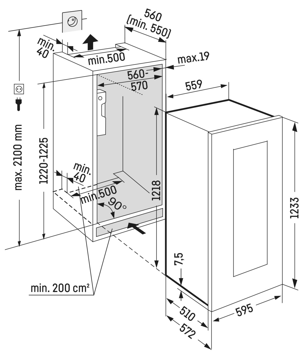 картинка Встраиваемый винный шкаф Liebherr EWTgb 2383-26 001 