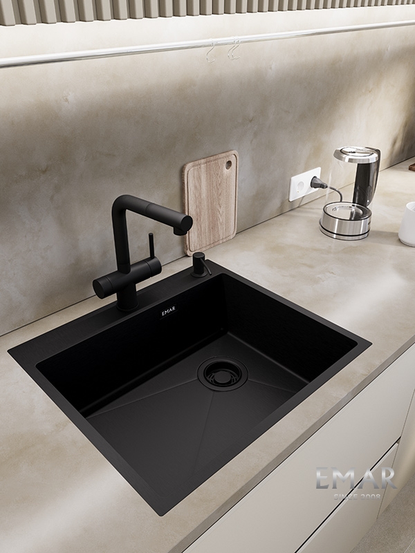 картинка Кухонная мойка Emar EMB-560(TOP) PVD Black 