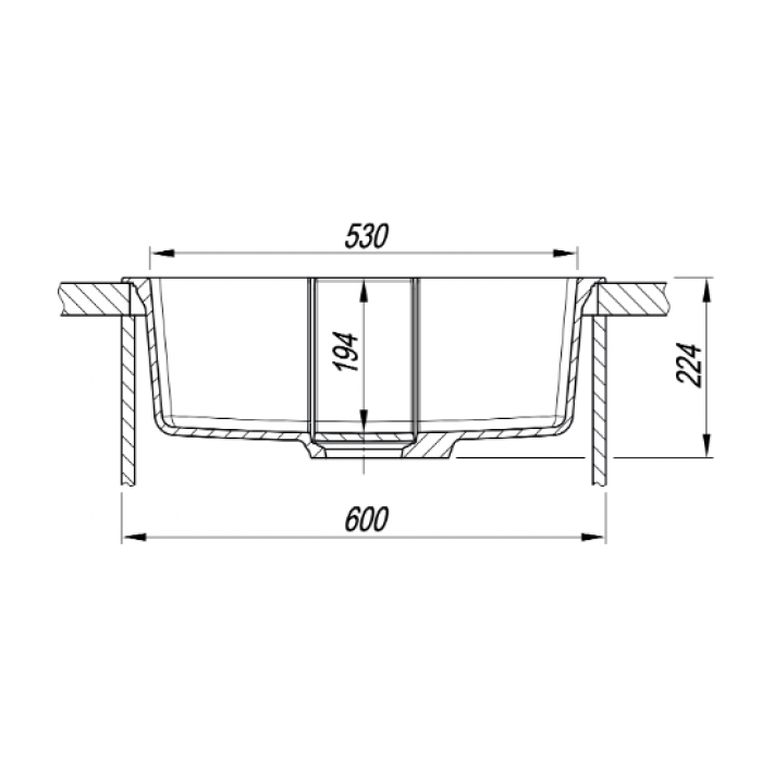 картинка Мойка для кухни Florentina РИВЬЕРА 600 