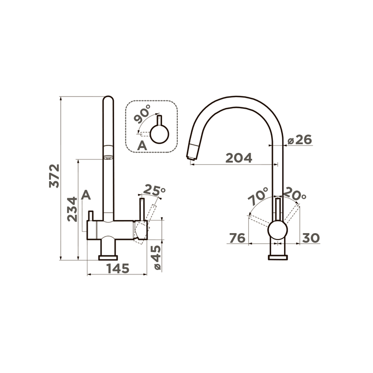 картинка Смеситель Omoikiri YAMADA графит 