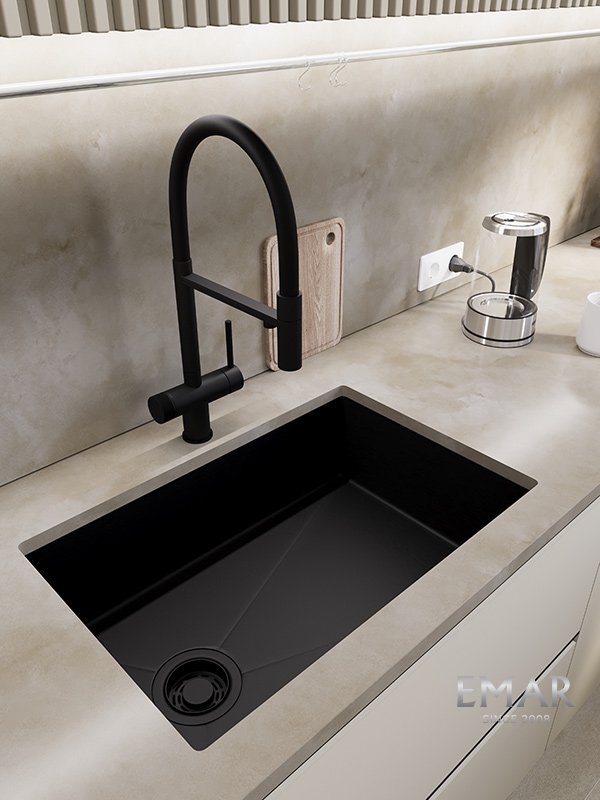 картинка Кухонная мойка Emar EMB-660(UN) PVD Black 