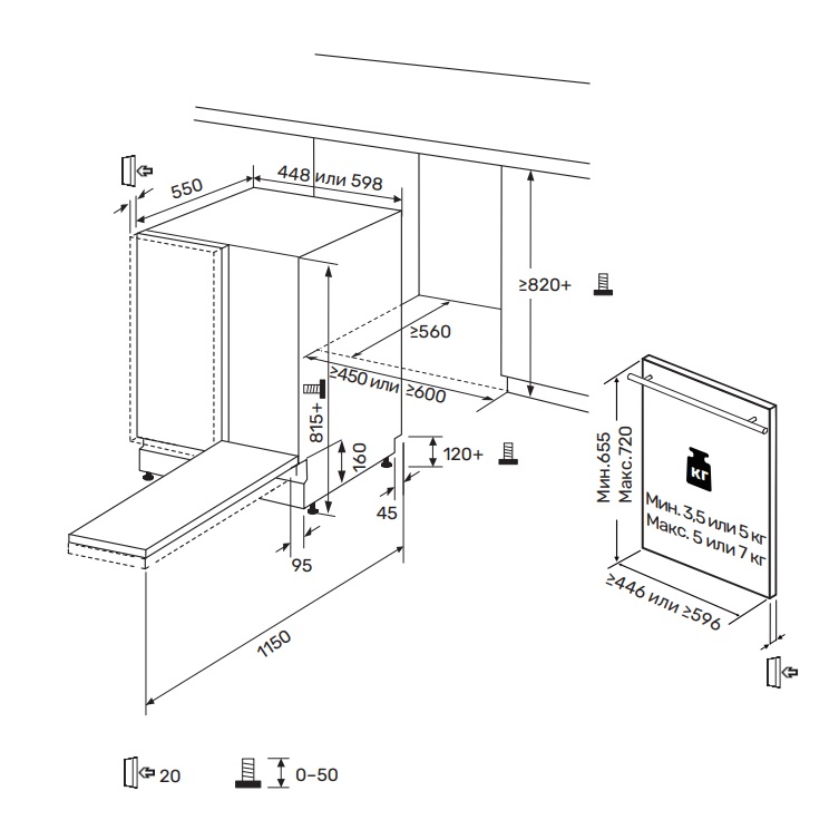 картинка Посудомоечная машина встраиваемая Kuppersberg GSM 6074 