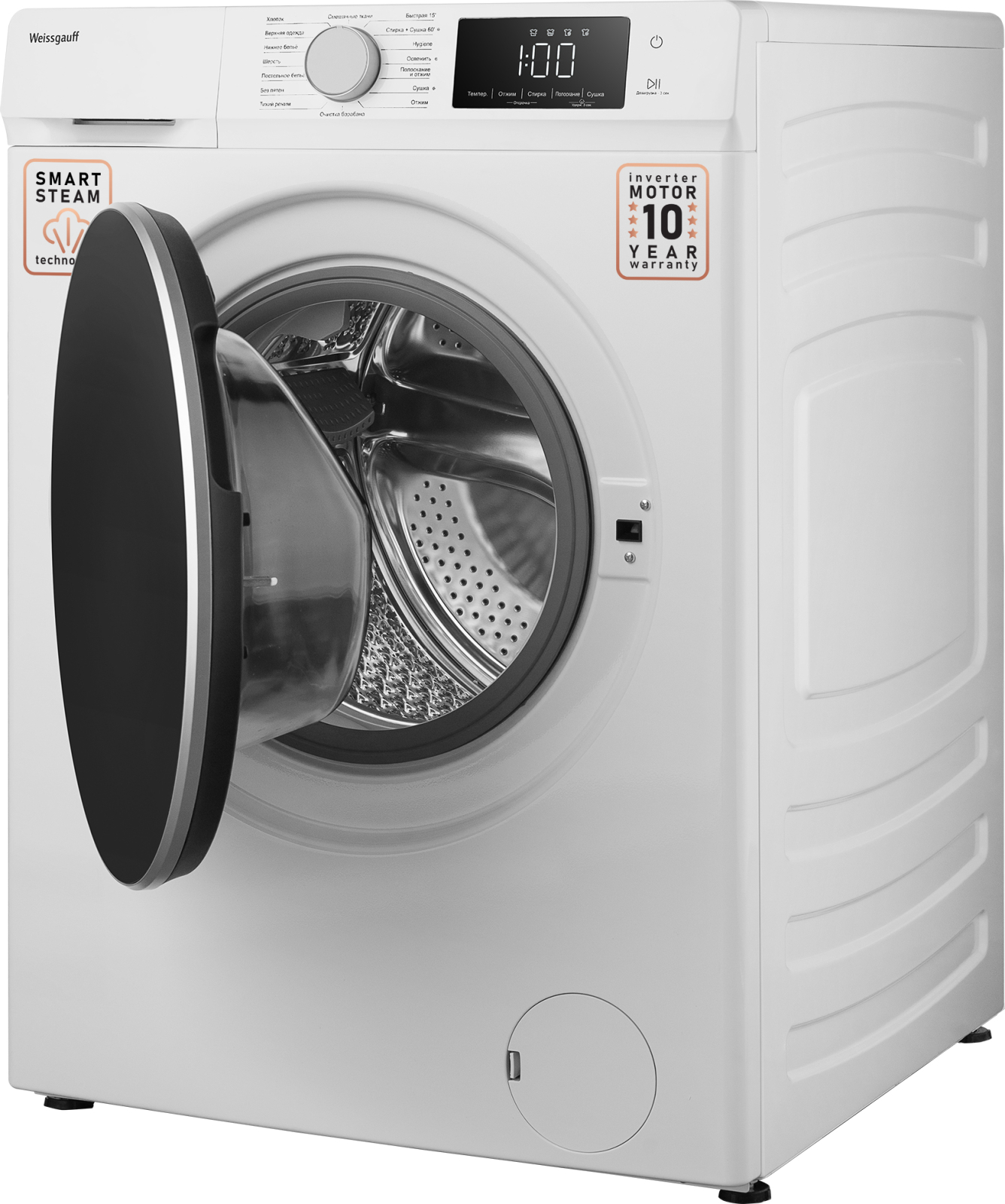 картинка Стиральная машина с сушкой Weissgauff WMD 61212 Inverter Steam 