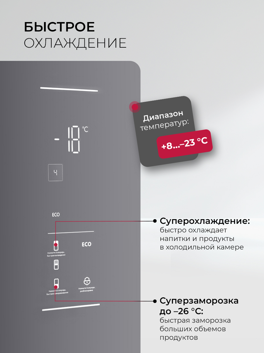 картинка Отдельностоящий холодильник Lex LKB185GrGIDMax 