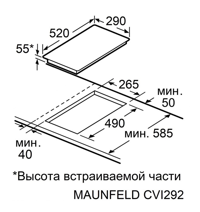 картинка Варочная панель Maunfeld CVI292BK 