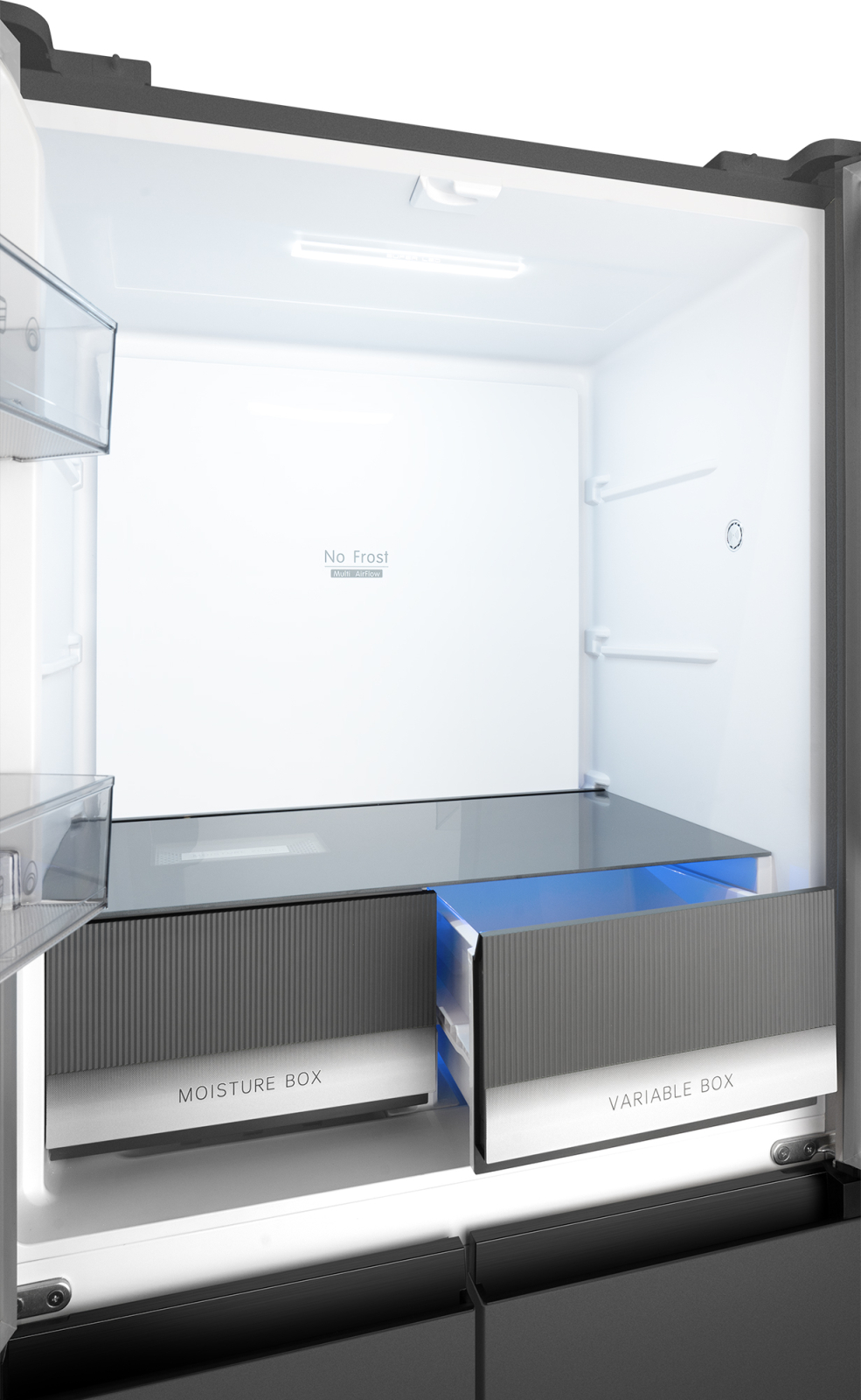 картинка Полувстраиваемый холодильник Weissgauff WCD 450 Dark Grey NoFrost Inverter 