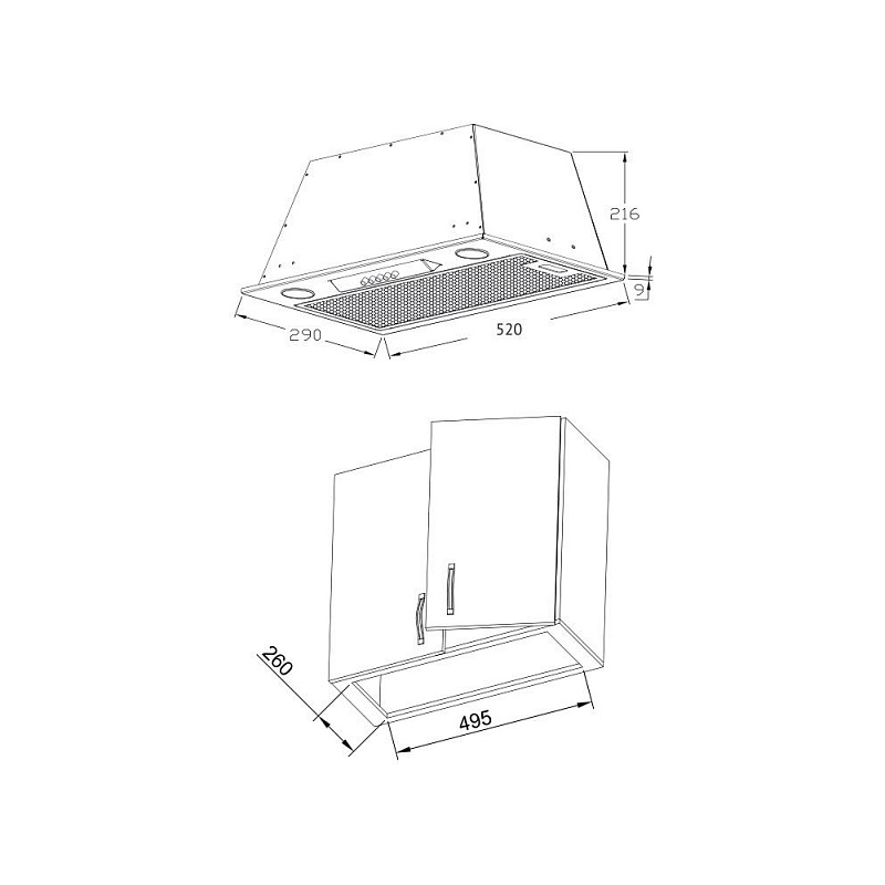 картинка Кухонная вытяжка Korting KHI 6530 N  картинка Кухонная вытяжка Korting KHI 6530 N