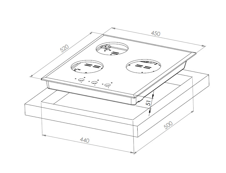 картинка Варочная панель Kuppersberg FS 45 X 
