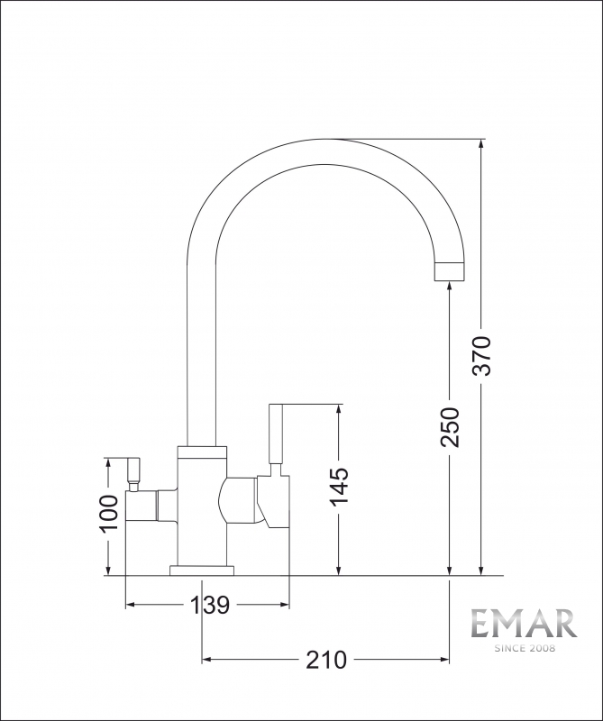 картинка Смеситель Emar ECB - 3007 PVD 