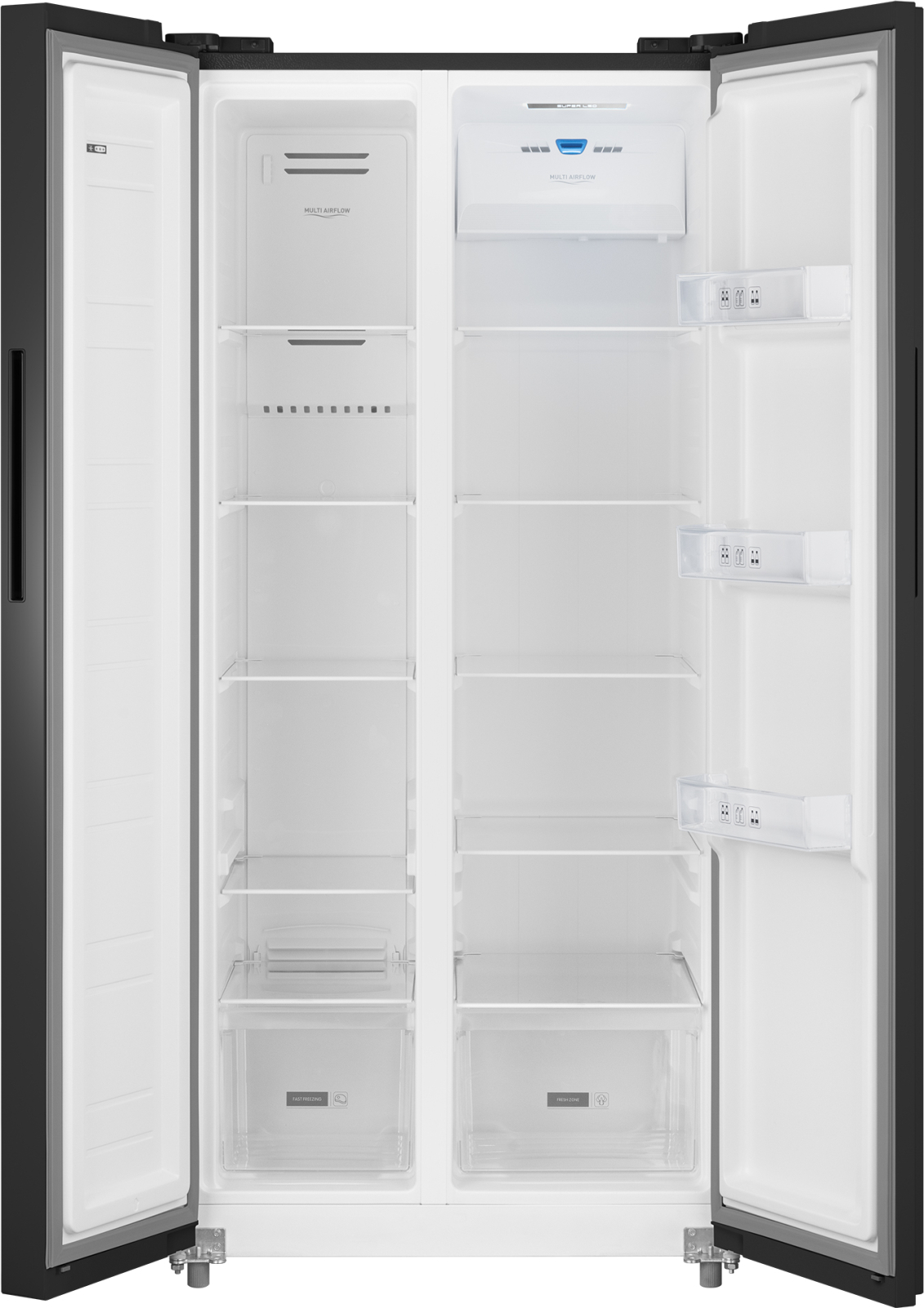 картинка Отдельностоящий холодильник Weissgauff WSBS 500 Inverter NoFrost Black 