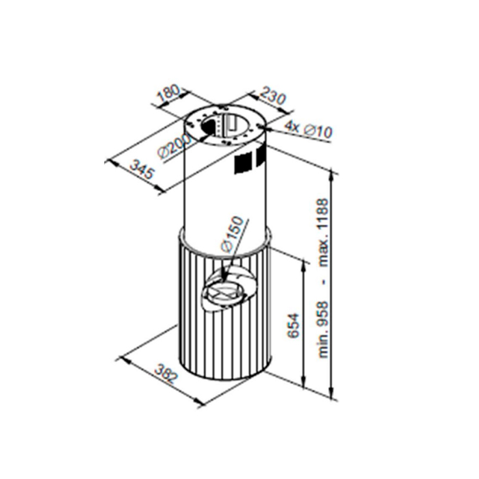картинка Кухонная вытяжка Maunfeld ADELAIDE 39 ISLA WHITE 