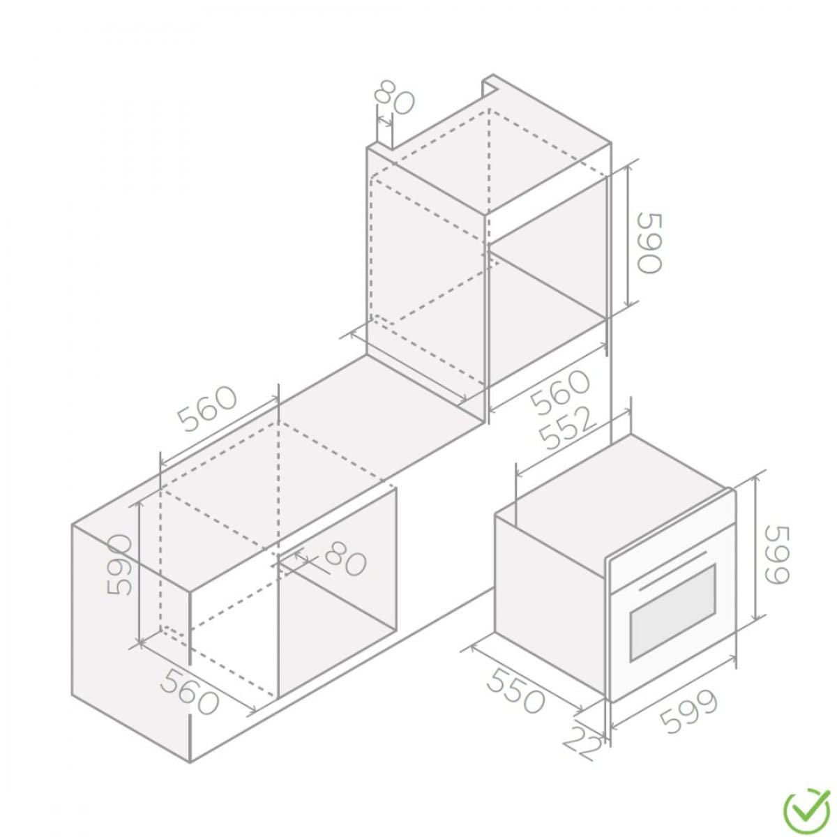 картинка Электрический духовой шкаф Elica VIRTUS MULTI 60 TFT 