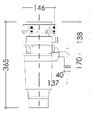 картинка Измельчитель пищевых отходов Kuppersberg WSS 750 V 
