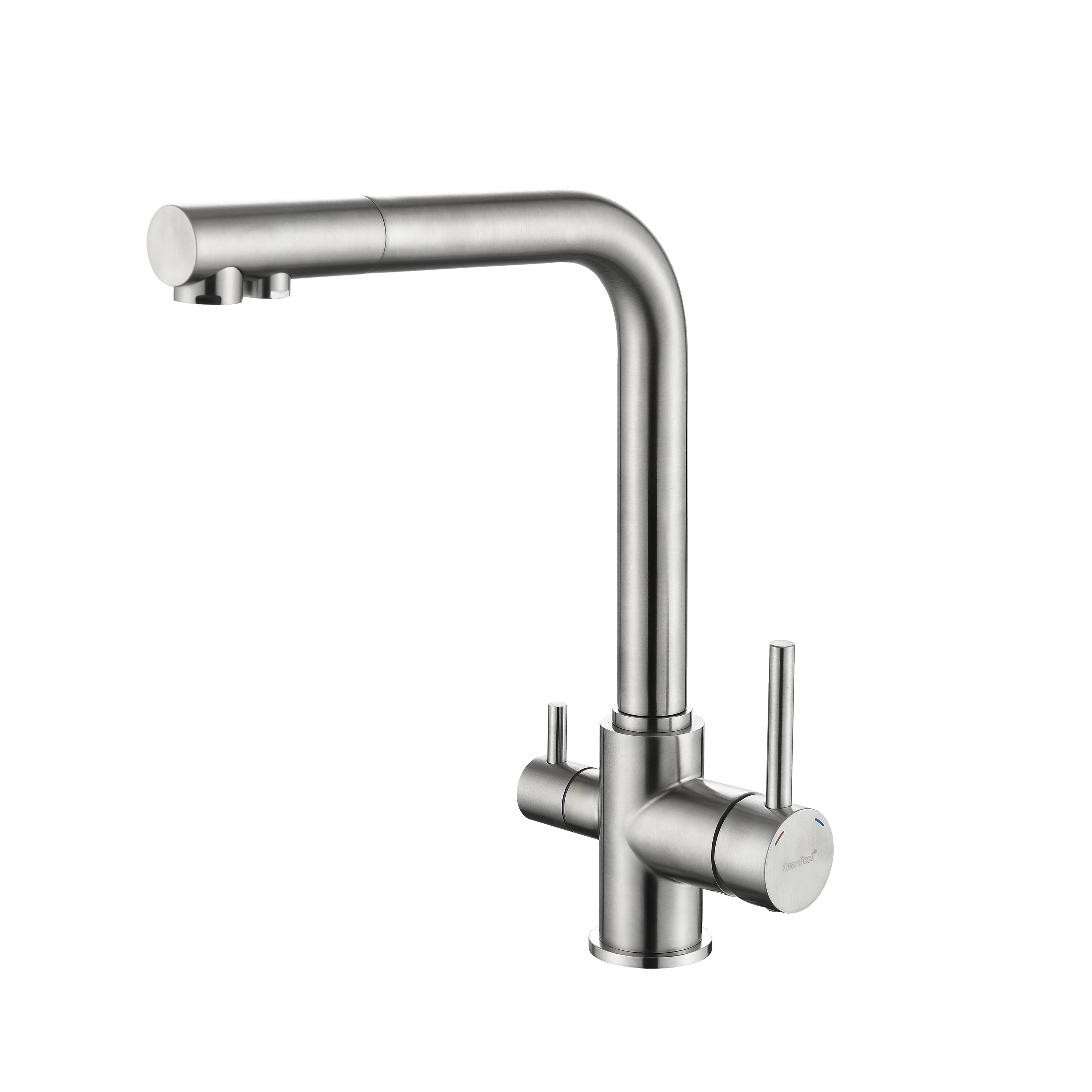 картинка Смеситель Granfest 3611 нержавеющая сталь 