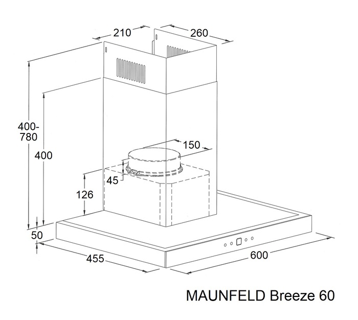 картинка Кухонная вытяжка Maunfeld Breeze 60 Inox 