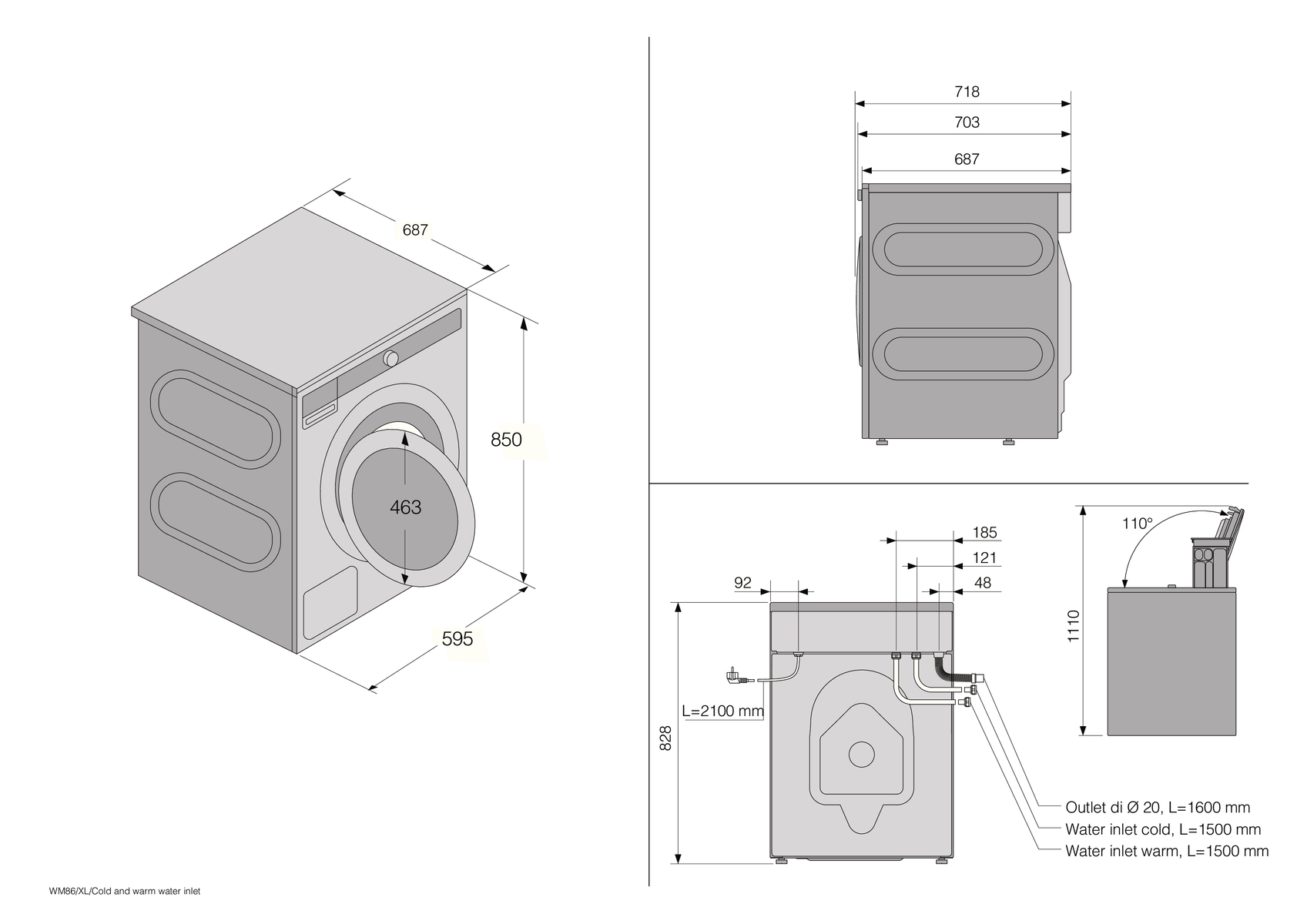 картинка Стиральная машина с паром Asko W7124XXLW белый  картинка Стиральная машина с паром Asko W7124XXLW белый