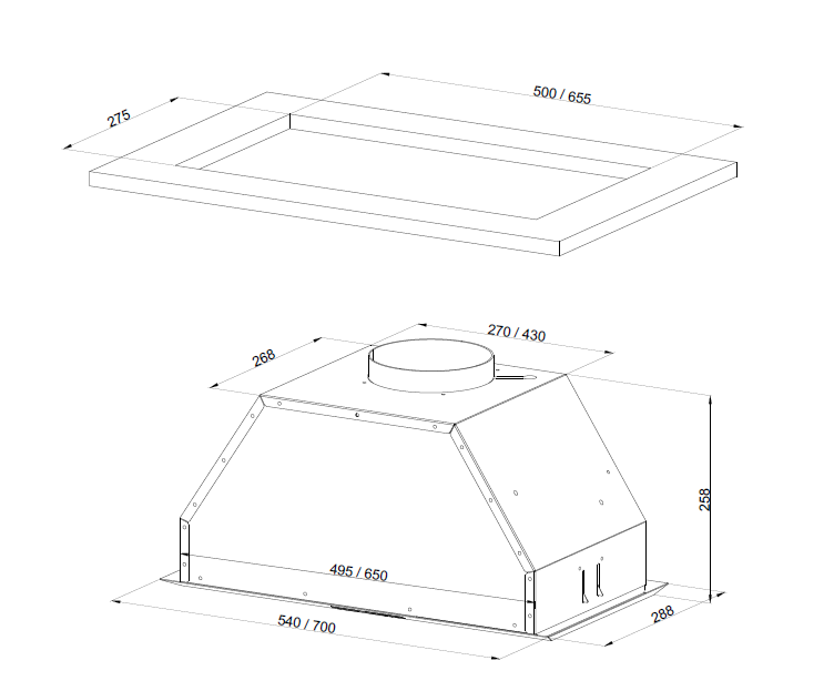 картинка Кухонная вытяжка Kuppersberg INTRO 60 X 