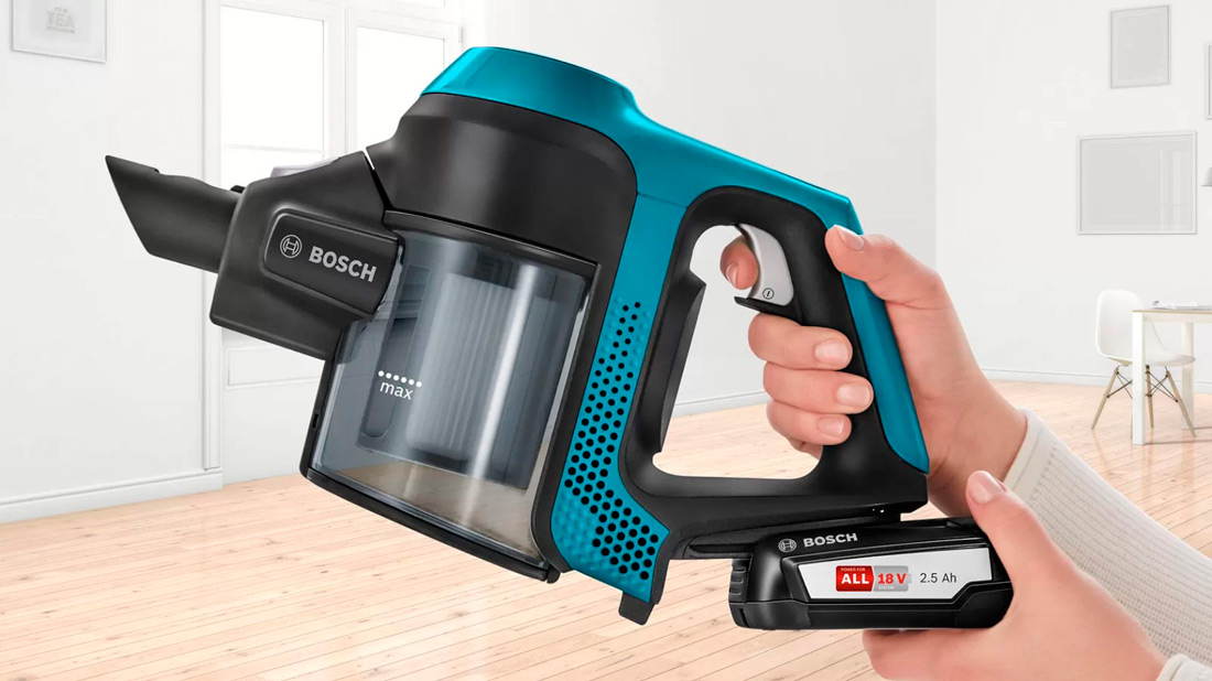 картинка Пылесос вертикальный Bosch BBS611LAG синий 