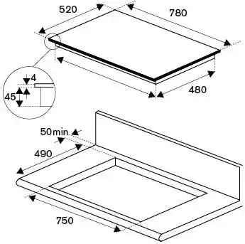 картинка Индукционная варочная панель Bertazzoni P784IC1G5NE 