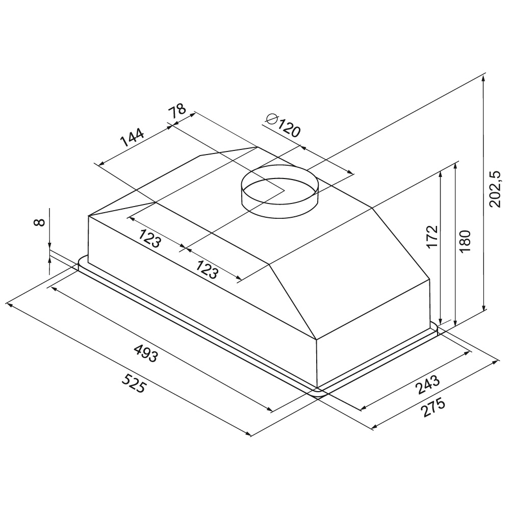 картинка Кухонная вытяжка Krona KATE 600 BLACK PB V2 