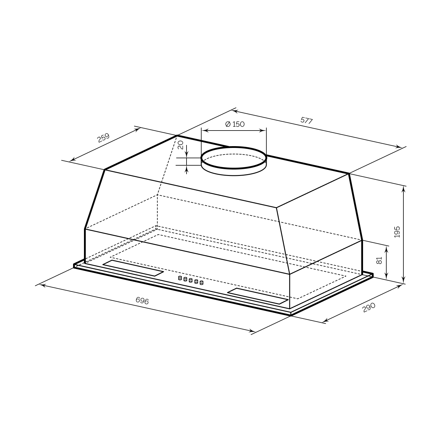 картинка Кухонная вытяжка Lex HYPER 900 INVERTER BBL 