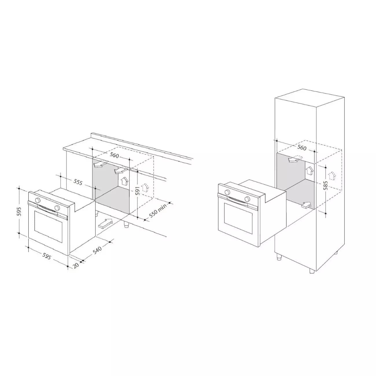 картинка Газовый духовой шкаф Delonghi FG 6 NL RUS 