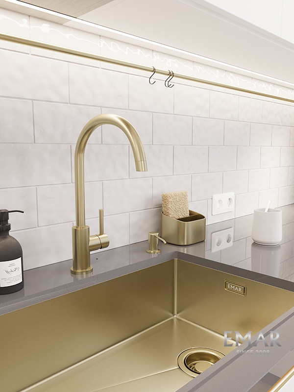 картинка Смеситель Emar ECB - 3004 PVD Matt Gold 