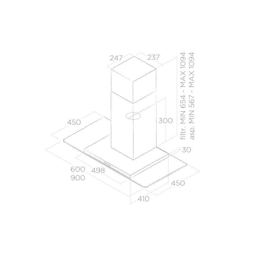 картинка Кухонная вытяжка Elica FLAT GLASS IX/A/60 
