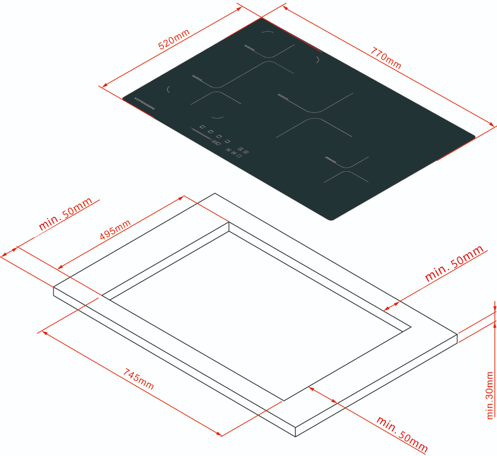 картинка Индукционная варочная панель Kuppersberg ICS 804 