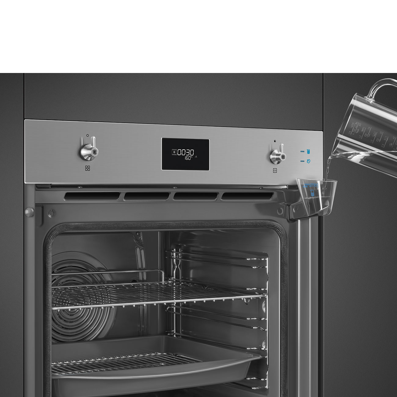 картинка Электрический духовой шкаф с функцией пара Smeg SOP6301S2X 
