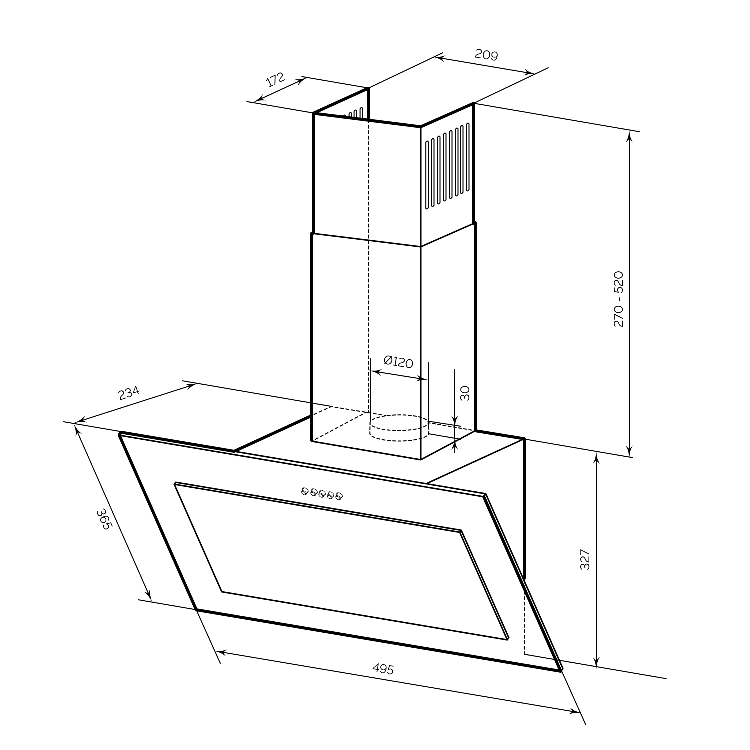 картинка Кухонная вытяжка Lex MIO 500 IVORY  картинка Кухонная вытяжка Lex MIO 500 IVORY