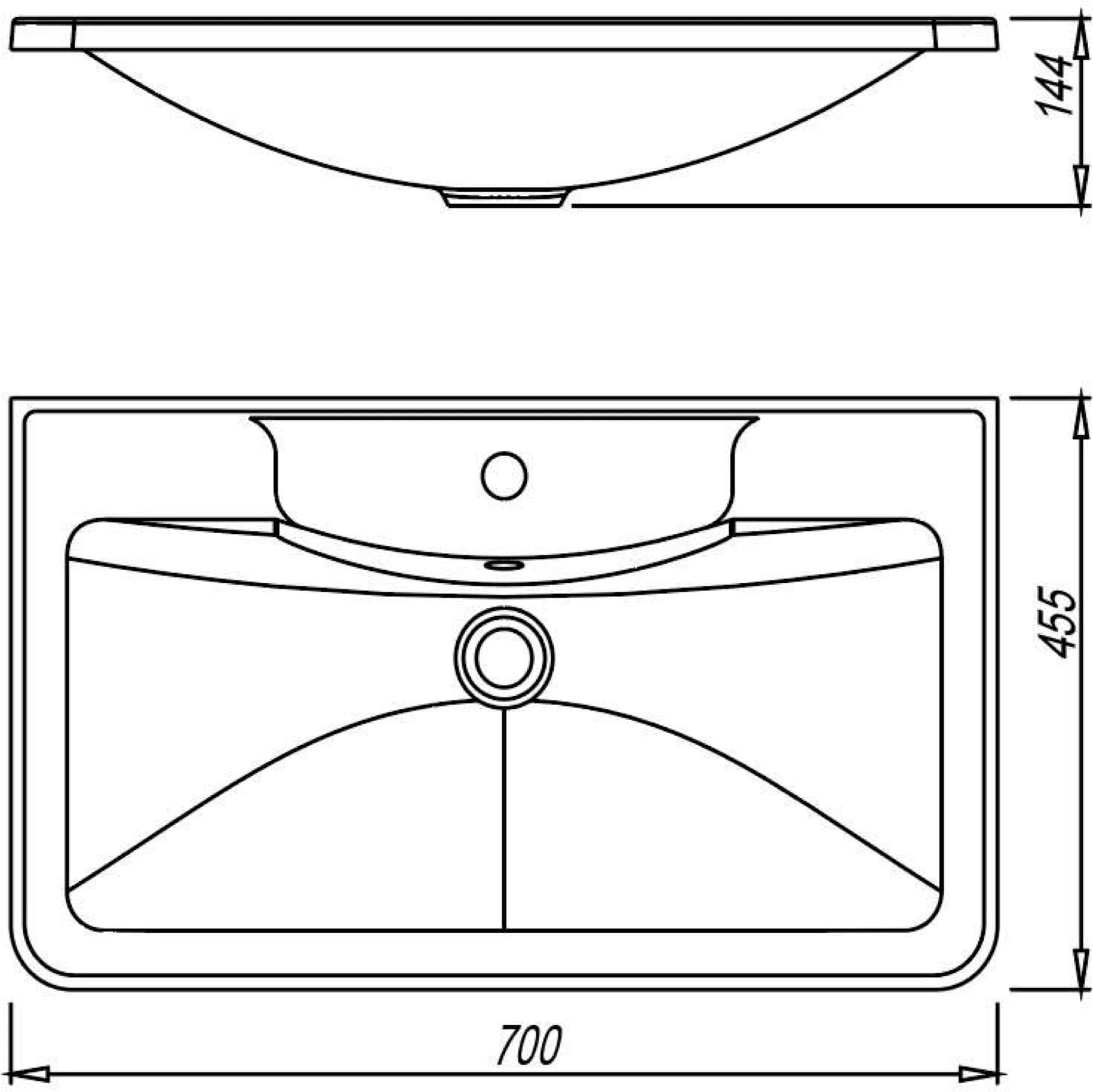 картинка Раковина Florentina АЛЛЕГРО 700 