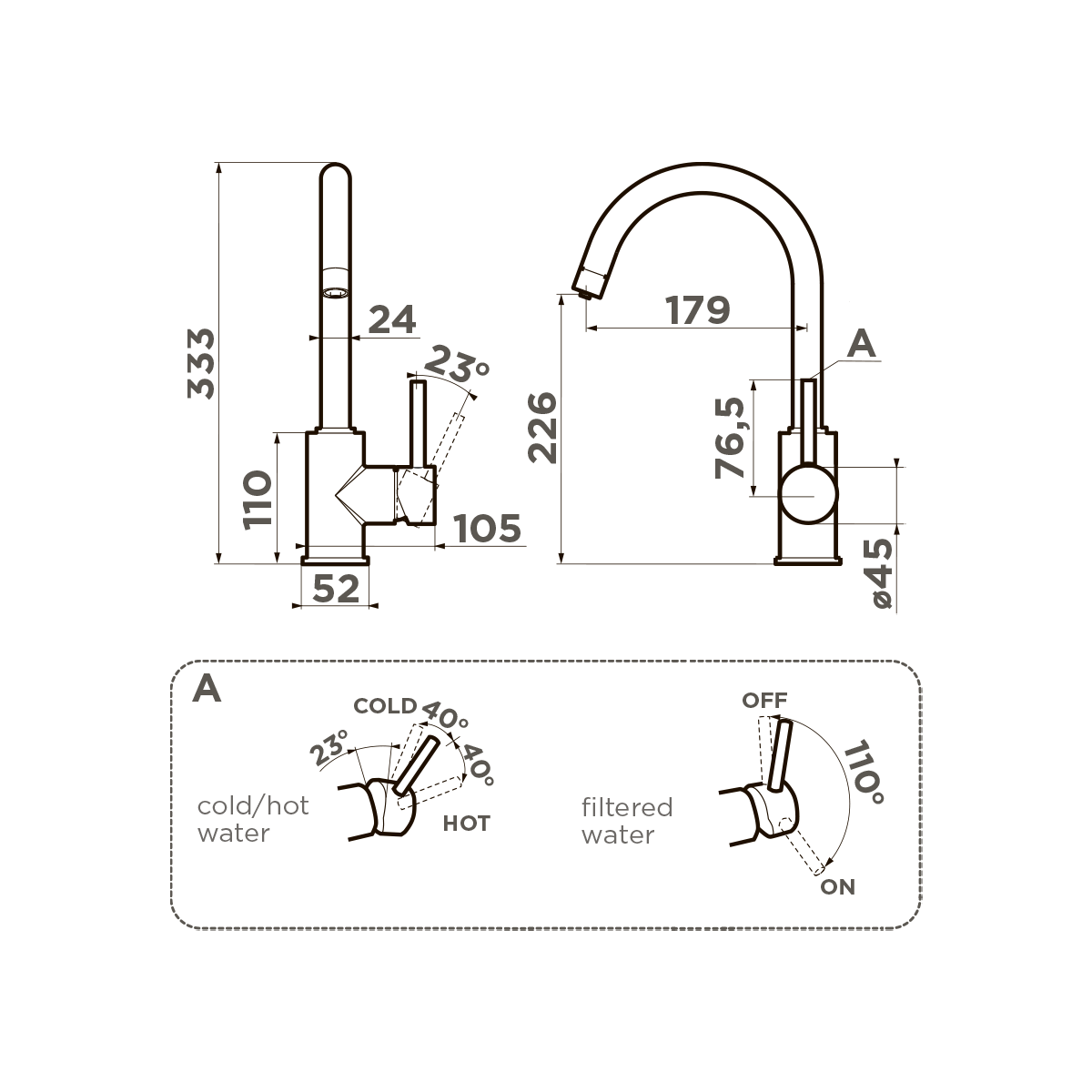 картинка Смеситель Omoikiri SHINAGAWA 2 PLUS 
