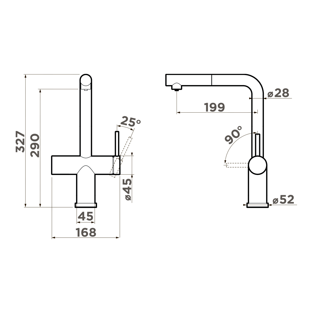 картинка Смеситель Omoikiri Karatsu-S C 