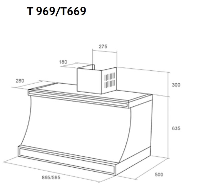 картинка Кухонная вытяжка Kuppersberg T 669 W SILVER 