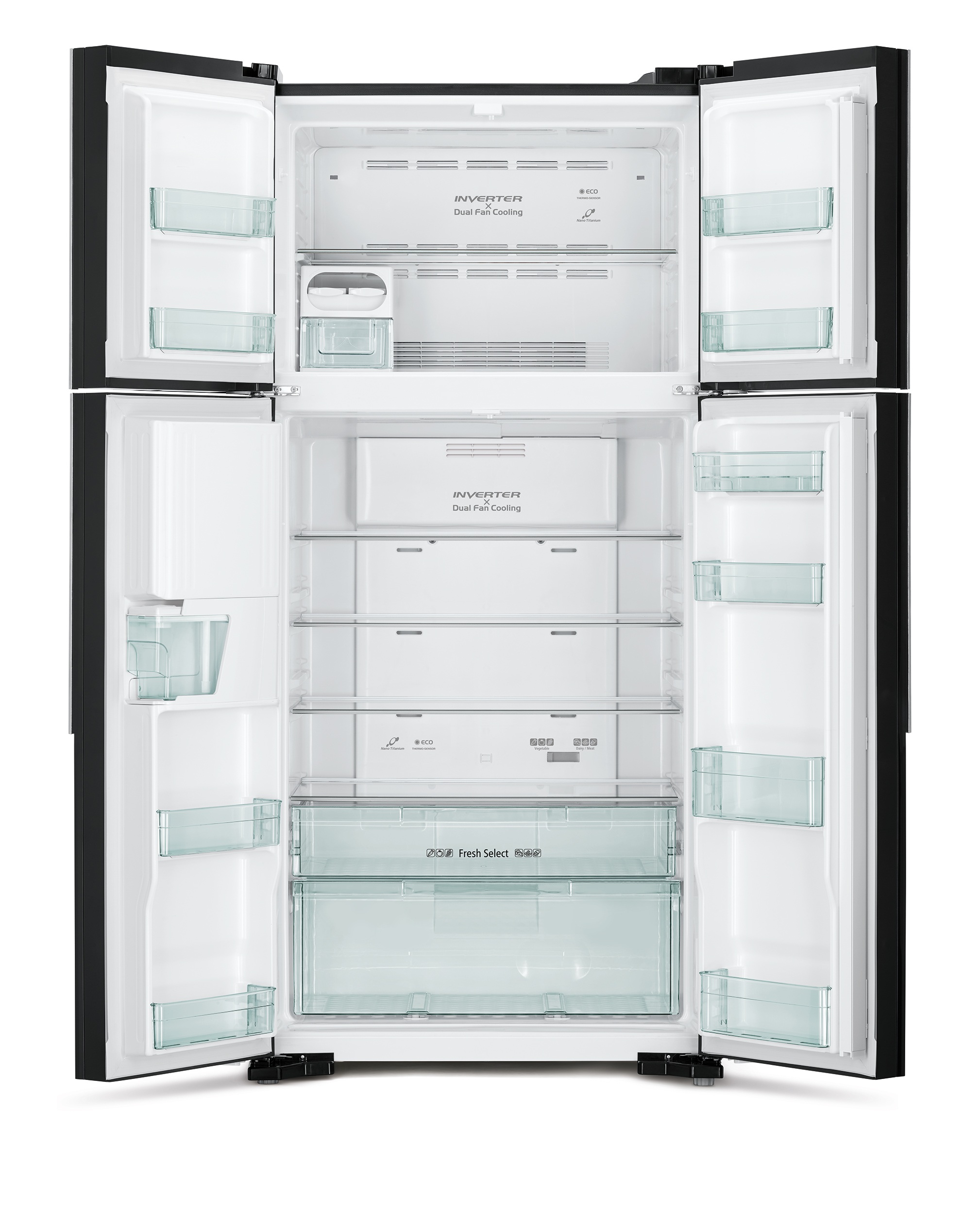 картинка Отдельностоящий холодильник Hitachi R-W660PUC7 GGR графит 