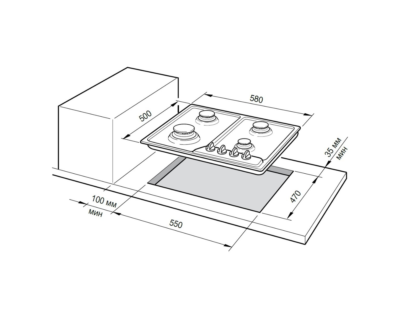 картинка Варочная панель Delonghi ANF 46 PRO RUS 