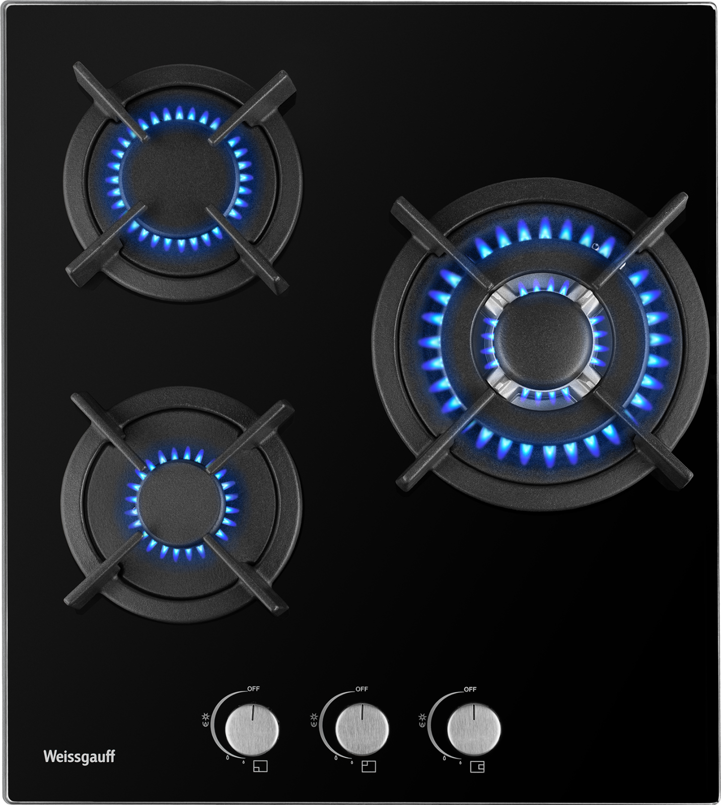 картинка Газовая варочная панель Weissgauff HGG 451 BGh Nano Glass 