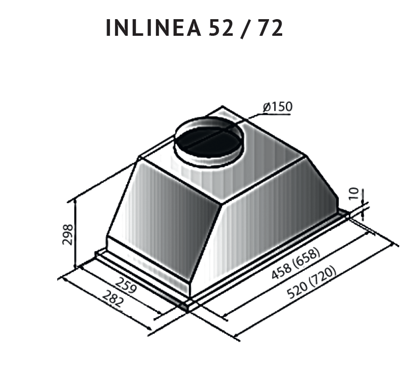 картинка Кухонная вытяжка Kuppersberg INLINEA 52 BLACK 