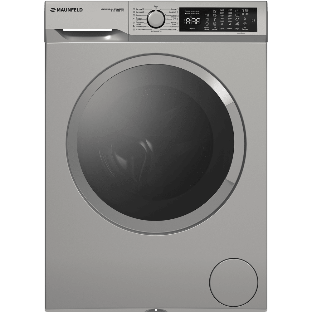 картинка Стиральная машина с паром Maunfeld MFWM128SL400 ST INVERTER 