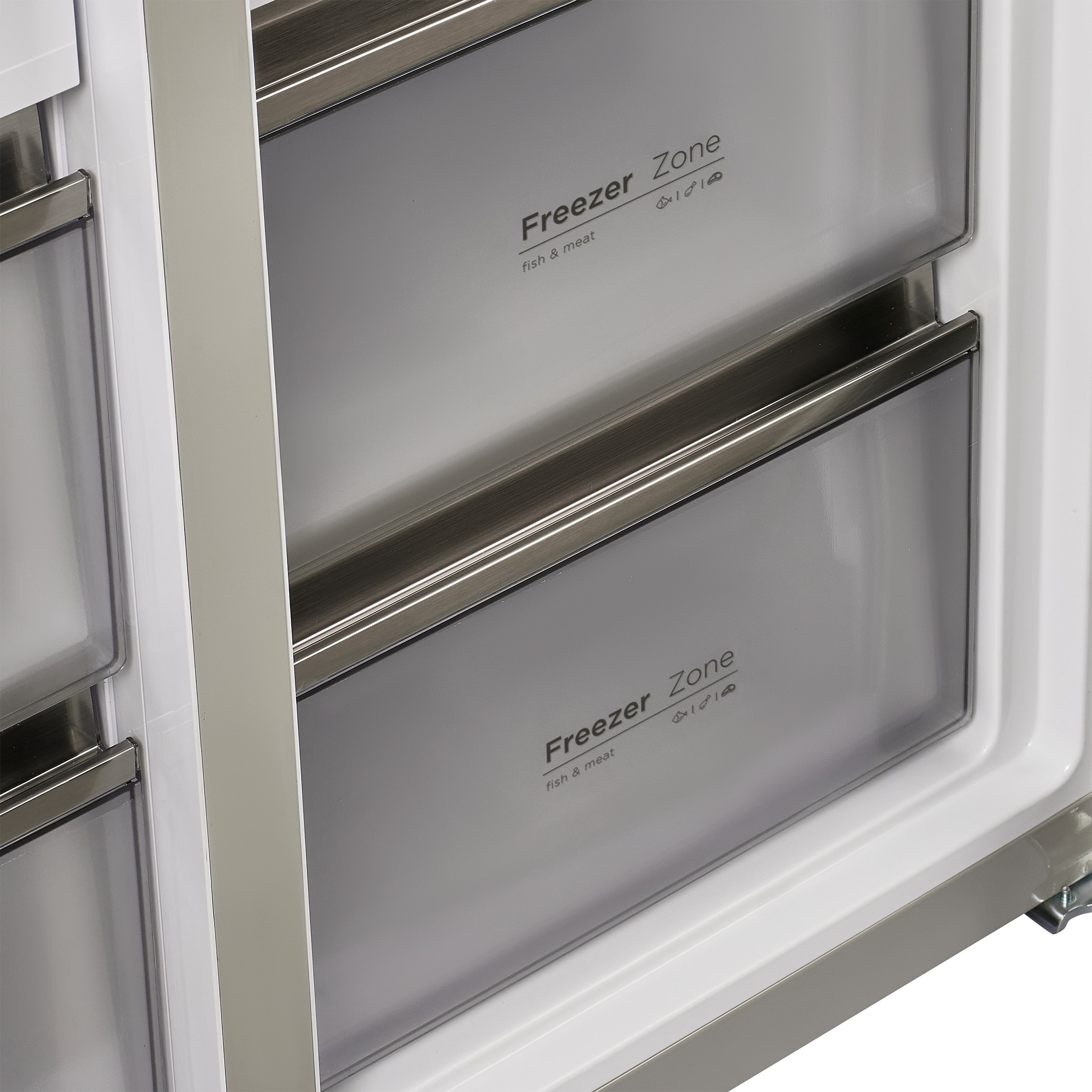 картинка Полувстраиваемый холодильник Maunfeld MFF190NFDPW белый 