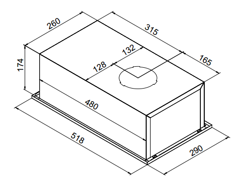 картинка Кухонная вытяжка полновстраиваемая Weissgauff Box 850 PB Black Edition 