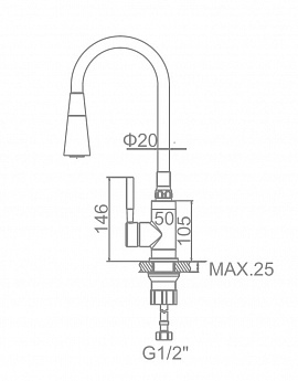 картинка Смеситель Ledeme L4199 