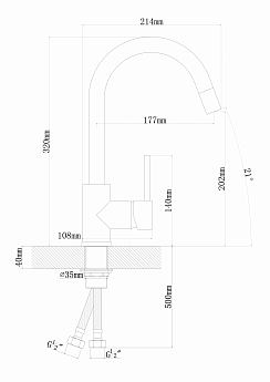 картинка Смеситель Florentina АЛЬФА FL 