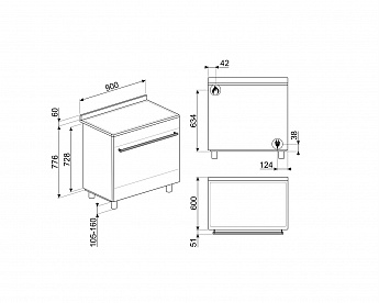 картинка Комбинированная кухонная плита Smeg SUK91MFX9 