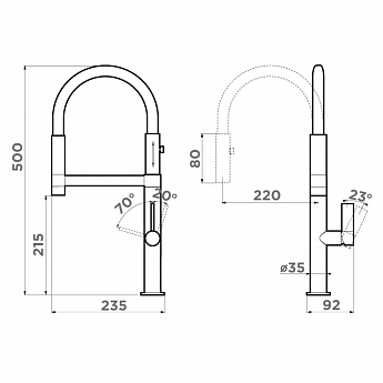 картинка Смеситель Omoikiri OSAKA BN-BL 