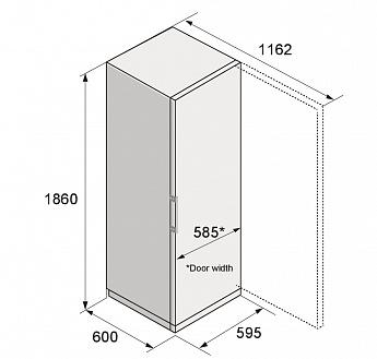 картинка Полувстраиваемый холодильник Asko RFR286KNCS1 