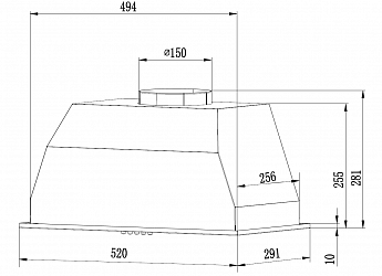 картинка Кухонная вытяжка Weissgauff BOX 1200 IX 