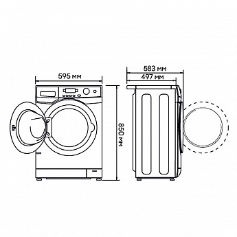 картинка Стиральная машина с паром Haier HW100-BD14378S 